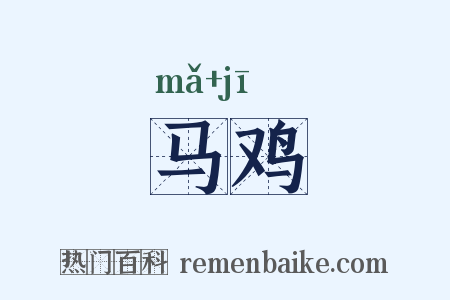 马鸡是什么意思的图片